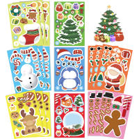 Puzle Navideño De Santa Claus Con Pegatinas Impermeables Para Niños Juego De Rompecabezas DIY Decoración De Fiesta Infantil - details 2