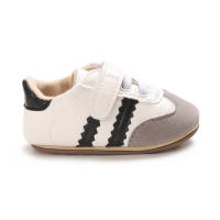 Zapatos De Caminar Para Bebés 0-18 Meses Con Solapa De Goma Suave Y Material De Cuero PU Cómodos Y Versátiles Con Patrón Rayado - details 8