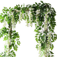 2pcs Guirnalda De Flores Artificiales Wisteria Vino Para Decoración De Boda Y Jardín Estilo De Flores Hechas De No-tejidas Originales En Guangdong - details 4