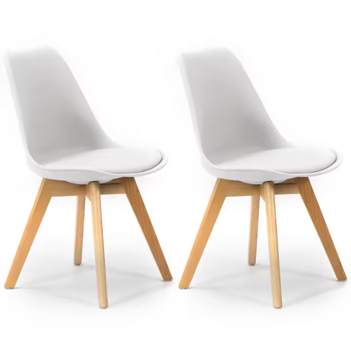 VS Venta-Stock - Pack de 2 sillas de comedor modelo Klara en color blanco - 1