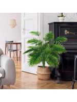 1pc Hojas De Palma Artificial 24 Hojas Hoja De Tortuga Falsa Monstera Grande Hojas De Palma Tropical Para Exterior Imitación De Hoja - details 6