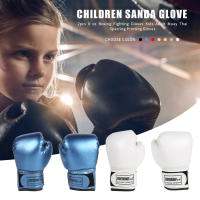 Guantes De Boxeo Para Niños 2Pcs Entrenamiento De Golpes Sparring De Kickboxing Protección De Mano Mitts Azul Negro Rojo Fitness - details 5