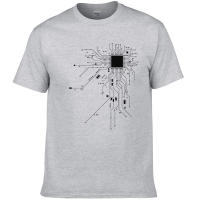 Camiseta De Algodón Para Hombre Verano 2023 Con Diagrama De Circuito Del Procesador CPU Moda Casual Estilo Top Fashion #303 - details 2