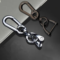 Llavero De Coche Clásico Para Hombres En Acero Inoxidable Con Clip Para Cinturón Hebilla Antipérdida Bolso De Llavero De Moda Decoración Para Coche - details 0