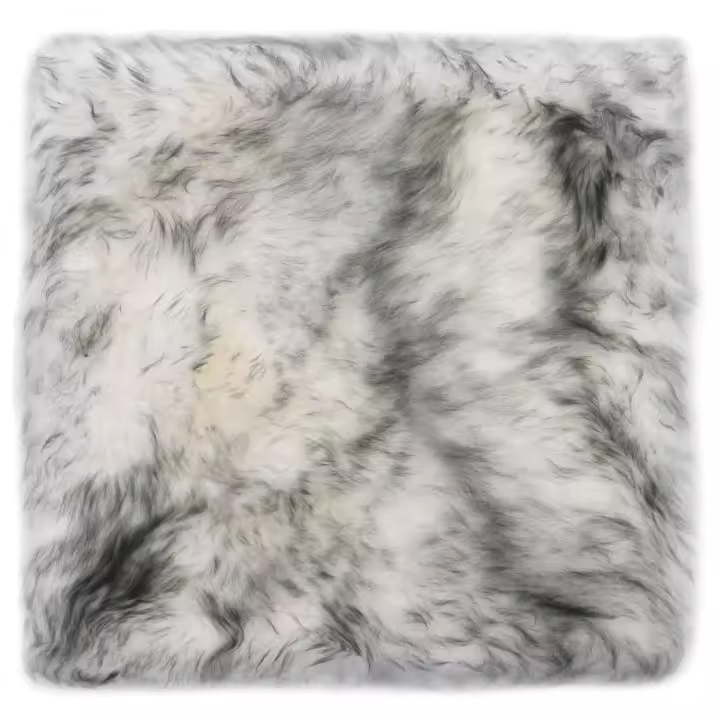 2 UDS Piel Oveja genuine Mezla gris 40x40 cm - 1