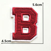 1PC Parche Bordado De Alfabeto Inglés Rojo A-Z Aplicación Para Ropa Bolsos Chaquetas Decoración De Iraón DIY Manualidades - details 2