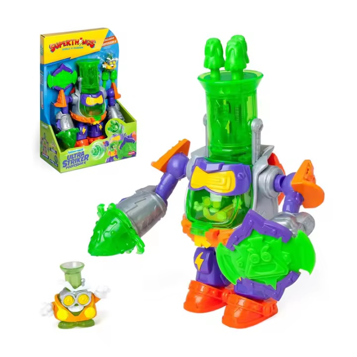 SUPERTHINGS –Ultra Striker Profesor K.Robot Ultra Striker de Profesor K de la serie de TV “SuperThings Kazoom Power”. Contiene 1 Ultra Striker Robot, 1 Profesor K exclusivo, 3 proyectiles, 1 accesorio - MR POPYE - 1