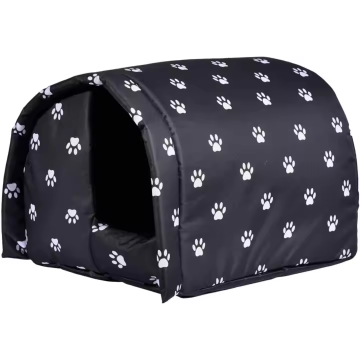 Refugio para mascotas al aire libre, caseta segura para gatos y perros, caseta cálida, resistente al frío e impermeable, caseta para gatos y perros pequeños. - 1
