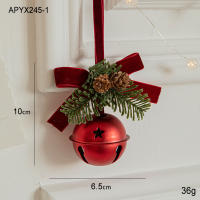 Nueva Colgante De Navidad 2025 Pequeño Campana Terciopelo Nudo Navidad Árbol Pinza Decoración Suministros Escena Colgante Decorativo Pequeño - details 7