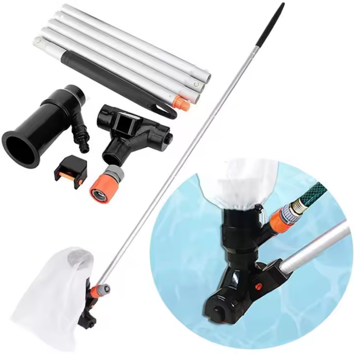 Aspiradora portátil para piscinas, limpiador manual de hojas - 1
