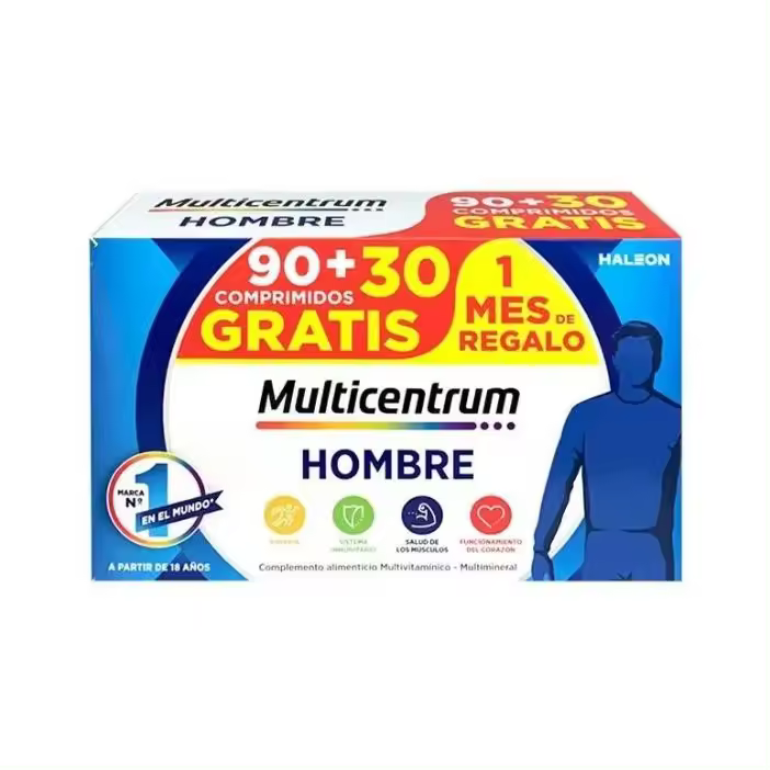MULTICENTRUM HOMBRE 50+ CON 90+30 COMPRIMIDOS - 1