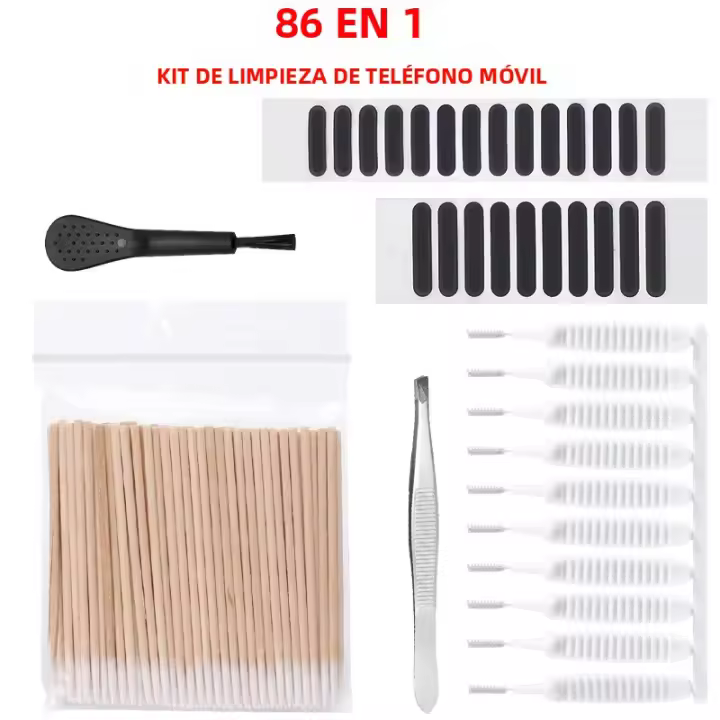 Set De Cepillos Para Limpieza Del Puerto De Carga Del Teléfono Compatible Con IOS Y Android Cepillo Pequeño Para Altavoces Y Auriculares Anti-Entupimiento - 1