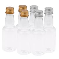 Juego De 5 Botellas Mini De Licor 60ml Plástico Con Tapas De Plata/Oro Para Alcohol Y Vino Pequeño Para Fiestas Suministros De Vino - details 25