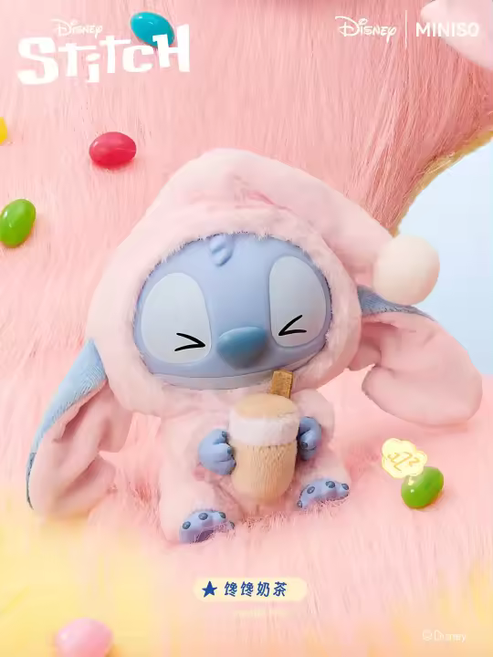 Muñeca De Peluche Miniso Serie Eat Something before Sleep Estilo Stitch Suave Caja Misteriosa De Juguetes Decoración Para Bolsa Regalo Para Adultos - 1