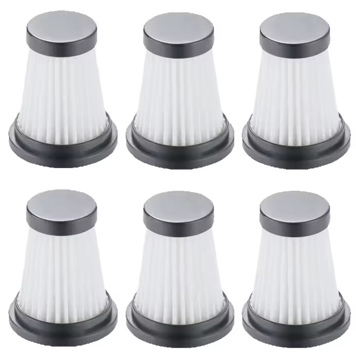 Paquete de 6 filtros HEPA de repuesto para aspiradora inalámbrica Moosoo K12 K12 Pro K13, para Genius Invictus One 1.0 X7/2.0, para Foxnovo 13KPA accesorios de filtro de aspiradora de mano - 1