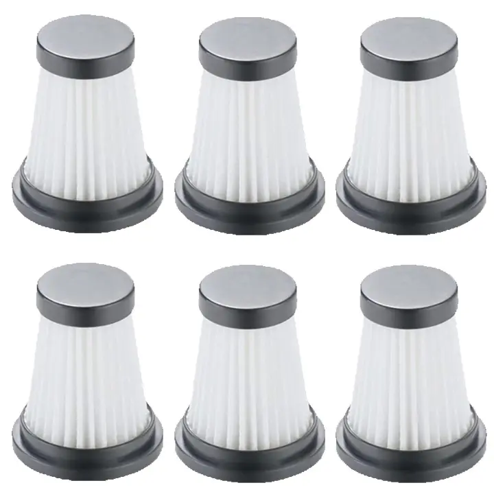 Paquete de 6 filtros HEPA de repuesto para aspiradora inalámbrica Moosoo K12 K12 Pro K13, para Genius Invictus One 1.0 X7/2.0, para Foxnovo 13KPA accesorios de filtro de aspiradora de mano - 1