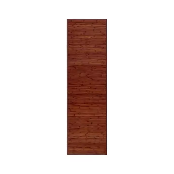 Dcasa Alfombra pasillera de bambú marrón nogal de 60 x 200 cm - 1
