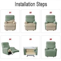 Fundas elásticas de Jacquard para sofá reclinable, cubierta antideslizante para sillón dividido, sala de estar - details 5