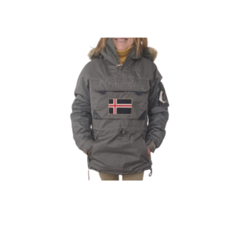 Cazadora Geographical Norway gris o azul marino para mujer con espíritu nórdico -ideal para esquiar-  - Envío rápido - ¡Compra ya!- La Hormiga Negra