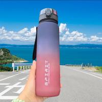 Botella Deportiva De Plástico Reutilizable Motivacional De Gran Capacidad 500ML/650ML/1000ML a Prueba De Fugas Para Viajes Al Aire Libre Y Gimnasio - details 3