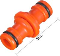 6 piezas doble conector de manguera macho accesorios de manguera para unirse tubo de manguera de jardín (naranja) - details 1
