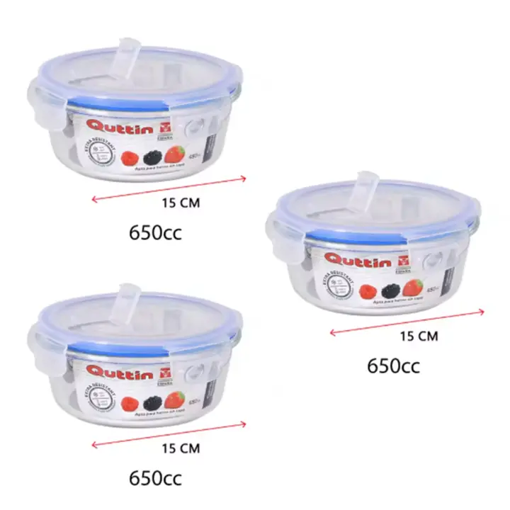 Set de 3 y 4 Recipientes Herméticos de Vidrio Borosilicato - Fiambreras Rectangulares, Cuadradas y Redondas - 375cc a 1500cc - Válvula para Microondas - Apto Horno, Microondas, Lavavajillas y Congelador - Resistente a Altas y Bajas Temperaturas - 1