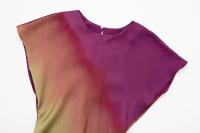 Vestido Midi De Seda TRAFZA Para Mujer Estampado Vintage Con Dibujos De Tie Dye Cuello Redondo Manga Corta Casual Chic Para Primavera - details 3