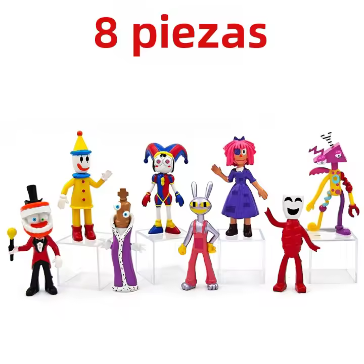 Set De 8 Figuras De Acción Anime El Circo Digital Ragatha Jax Pomni Muñecos De Colección PVC Decoraciones Para La Habitación Juguetes Para Adolescentes Y Adultos - 1