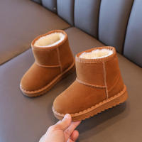 Botas De Nieve Para Niños Invierno Antideslizantes Color Sólido Calientes Con Patrón Suave Y Grueso Bajo Material De Suela RUBBER Talla True Fit Para Edad 4-6 - details 11