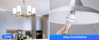 Aigostar - 15W Bombilla LED B5 T3 4U, Lámpara E27, Ángulo 360°, 1510 lúmenes, no regulable - Caja de 5 unidades - details 2
