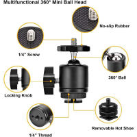 ERIKOLE Super Clip Con Cabeza De Bola Mini 360° Soporte De Liberación Rápida Para Trípode Tornillo 1/4 Clip Para Cámara DSLR Gopro - details 2