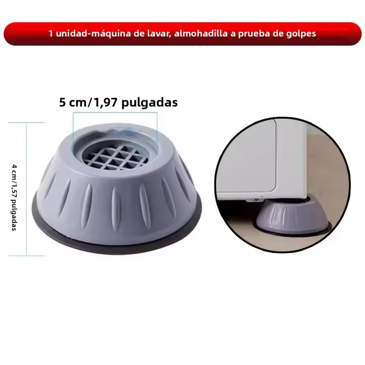 Almohadillas De Choque Para Lavadora De 8/4/1 Piezas Silicona Antideslizante Reducción De Ruido Y Vibración Adecuado Para Lavadoras Diarias - 1