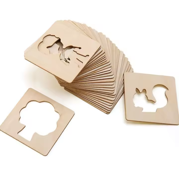 Juego Educativo Montessori Para Niños 20-Pack Dibujo Con Mascarillas De Madera DIY Rompecabezas Juguete De Dibujo Para Bebés Y Niños Pequeños - 1