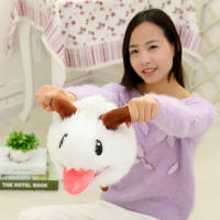 Muñeco De Peluche Kawaii 30cm De League of Legends Poro Blanco Juguete De Dibujos Animados Para Niños Regalo De Cumpleaños - details 1