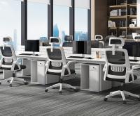 Silla de Oficina con Soporte Lumbar Giratoria Escritorio Sillon Ruedas Despacho casa salon habitacion ergonómica Gaming, escritorio, silla nordico tulipu NEGRO GRIS BLANCO - details 2