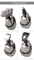 5 En 1 4d hombres recargable cabeza calva máquina de afeitar eléctrica 7 flotante cortador barba nariz oído pelo trimmer hombres limpieza facial cepillo - details 11