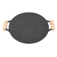 Sartén De Frying No Stick Para Asar Y Freír Con Manoleta Redonda Para Camping Y BBQ Accesorio De Cocina Ecológico De Aluminio - details 15