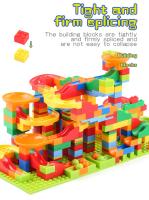 Juguetes Educativos Para Niños Caminos De Bola De 168-336 Piezas Bloques Deslizadores Pequeños DIY De Crea Tu Propia Pista De Carreras Con Bolas De Marfil - details 5