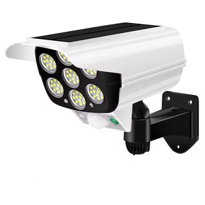 Luces Solares Con Sensor De Movimiento 77 LED Impermeables Para Exterior Decoración De Jardín Patio Puerta Falso Cámara De Seguridad Inalámbrica - 1