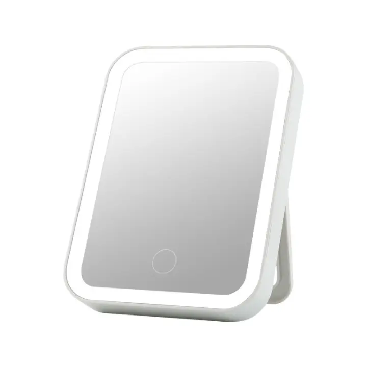 Espejo De Maquillaje Portátil Con Luz LED Espejo De Cosméticos Plegable Y Compacto Para Viajes Batería Seca Incluida Regalo Ideal - 1