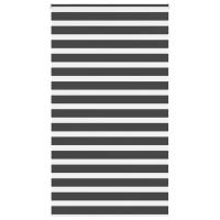 vidaXL Estor cebra negro tejido poliéster en dimensiones 115x100 cm/115x150 cm/115x200 cm y más | protección solar decorativa para ventanas hogar oficina dormitorio fácil de instalar - details 6