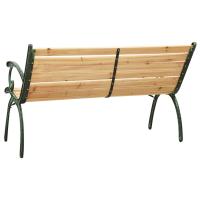 vidaXL Banco de jardín hierro fundido y madera maciza de abeto 116 cm - details 3