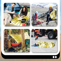 Manta De Emergencia Mylar Térmica De 160x210CM Para Supervivencia En Exteriores Kit De Primeros Auxilios Rescate Espacio Camping Trekking - details 2