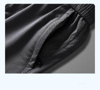 Pantalones Casuales Para Hombre De Fibra De Bambú Verano Transpirables Elásticos Slim Straight Negro Gris Cierre De Cremallera - details 20
