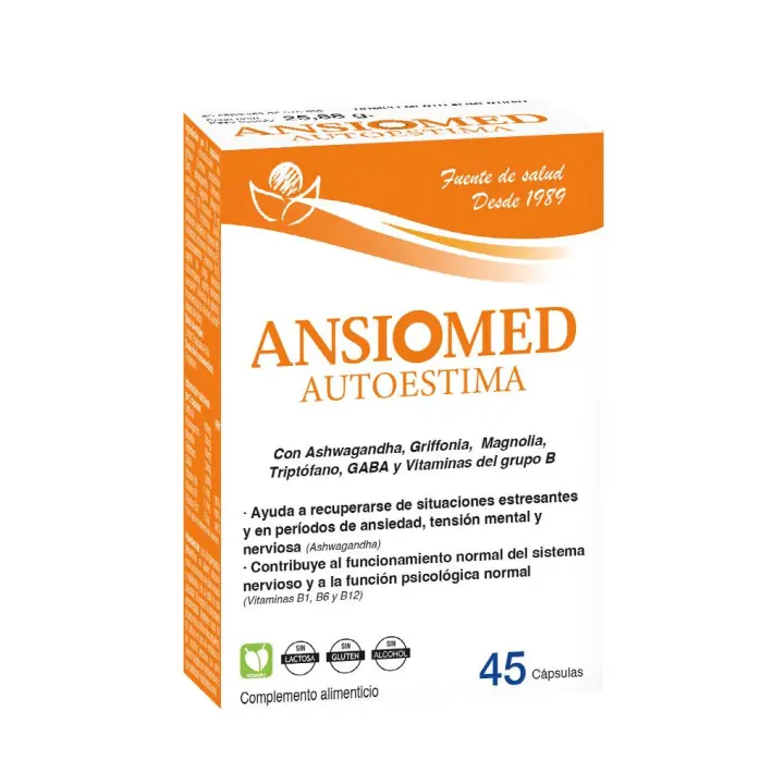 Ansiomed Autoestima 45 cápsulas: Incrementa la confianza y mejora tu autoestima de manera natural. - 1