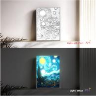 Lámpara De Noche LED Artística De Van Gogh Estrella De La Noche Decoración Para Habitación Y Sala De Estar 3 Modos De Luz Fría Neutra Caliente - details 1
