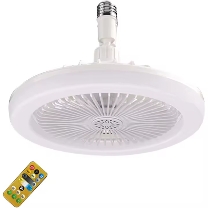 Ventiladores de techo cerrados con luces y control remoto, mini ventilador de techo sin aspas con luz, regalo familiar de verano, para cocina, baño, garaje, despensa, cuarto de herramientas y lavadero. - 1
