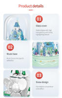 Castillo De Hielo Y Nieve Con Música Para Niñas Bloques De Construcción Creativos Y Divertidos Regalo De Navidad Para Niñas - details 7