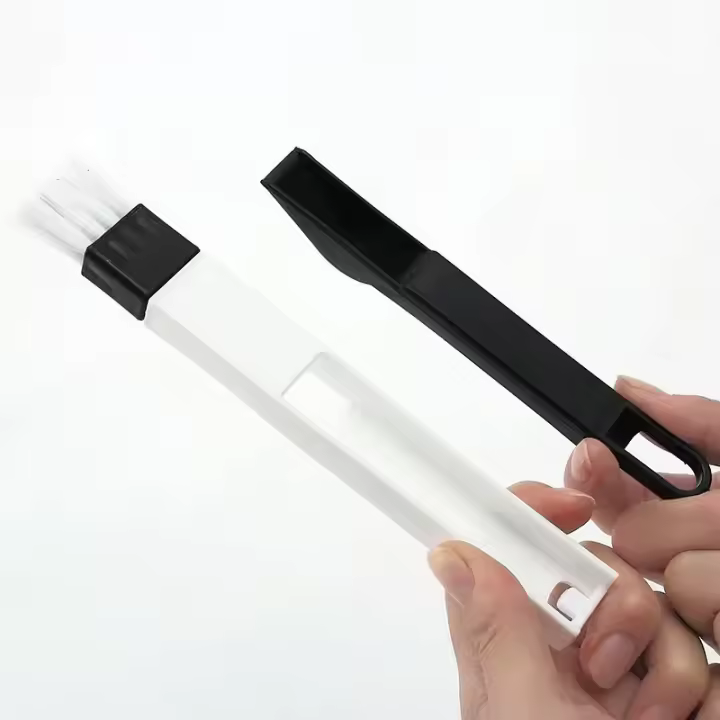 Cepillo De Limpieza Multifuncional Para Rincones De Ventanas Y Teclados Herramienta De Limpieza Para La Cocina Accesorio De Hogar Material Ecológico Silicona Y Plástico - 1