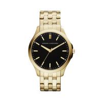 Reloj Armani Exchange Hampton en IP dorado y esfera negra ORIGINAL con garantía y packaging oficiales de la firma - details 0